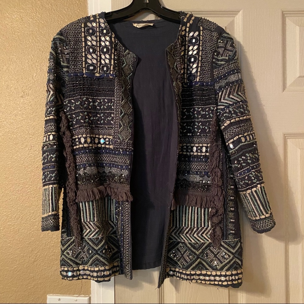 Zara Embroidered & Beaded Jacket